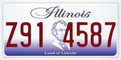 IL license plate Z914587