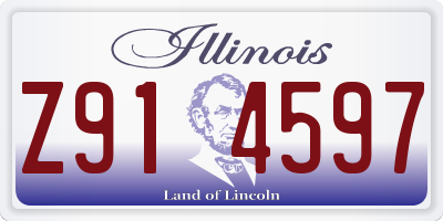 IL license plate Z914597