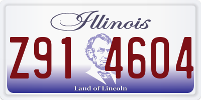 IL license plate Z914604