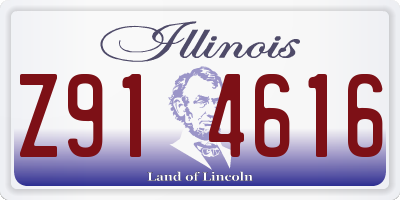 IL license plate Z914616