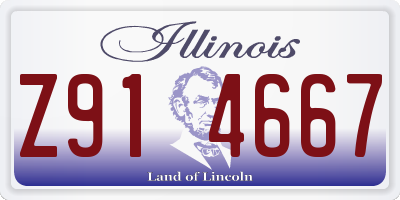 IL license plate Z914667