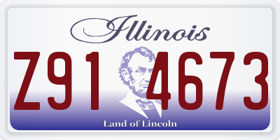 IL license plate Z914673