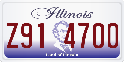 IL license plate Z914700