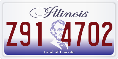 IL license plate Z914702