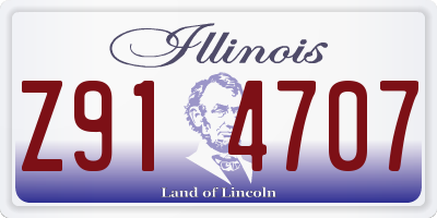 IL license plate Z914707