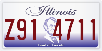IL license plate Z914711