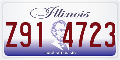 IL license plate Z914723