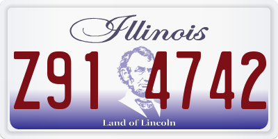 IL license plate Z914742