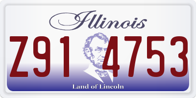 IL license plate Z914753