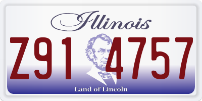 IL license plate Z914757