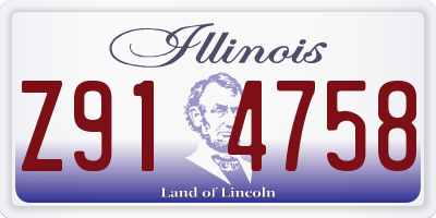 IL license plate Z914758
