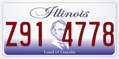 IL license plate Z914778