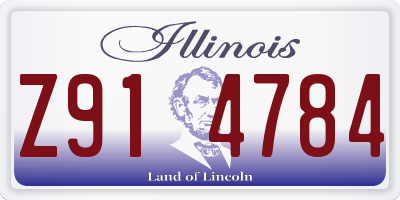 IL license plate Z914784