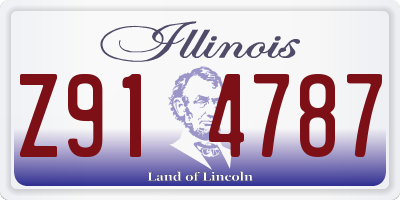 IL license plate Z914787