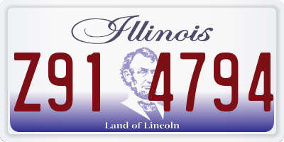 IL license plate Z914794