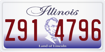 IL license plate Z914796