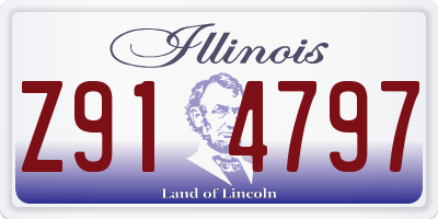 IL license plate Z914797