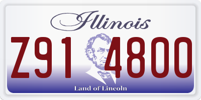 IL license plate Z914800
