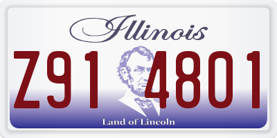IL license plate Z914801