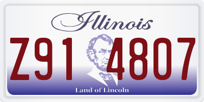 IL license plate Z914807