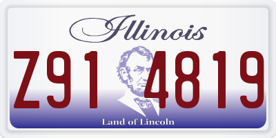 IL license plate Z914819