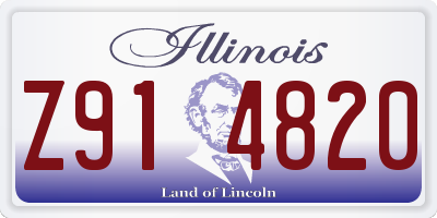IL license plate Z914820