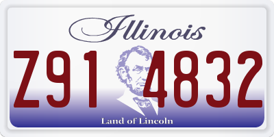 IL license plate Z914832