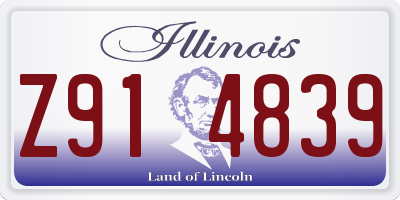 IL license plate Z914839