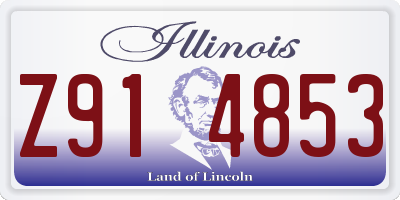 IL license plate Z914853