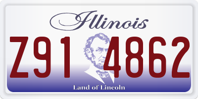 IL license plate Z914862