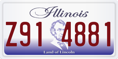 IL license plate Z914881