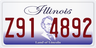 IL license plate Z914892