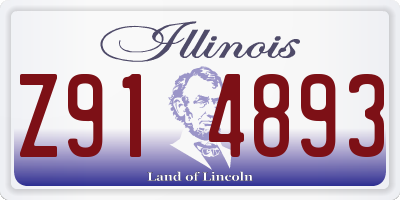 IL license plate Z914893
