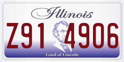 IL license plate Z914906