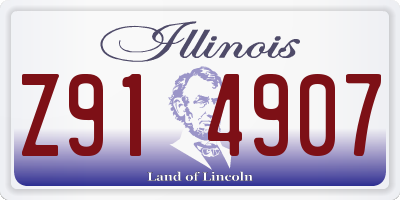IL license plate Z914907