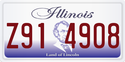 IL license plate Z914908