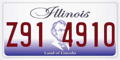 IL license plate Z914910