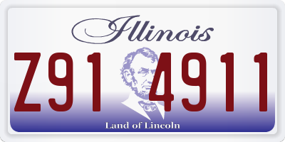 IL license plate Z914911