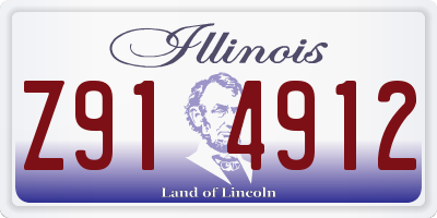 IL license plate Z914912
