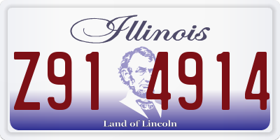 IL license plate Z914914