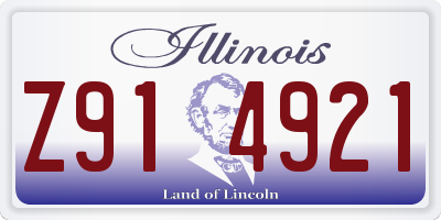 IL license plate Z914921