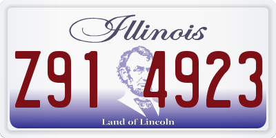 IL license plate Z914923