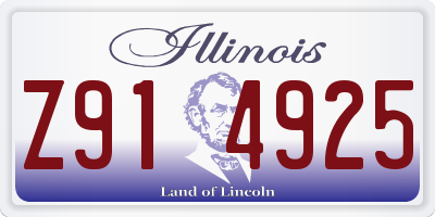 IL license plate Z914925