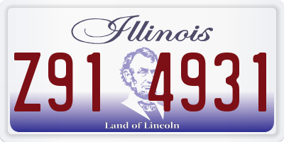 IL license plate Z914931