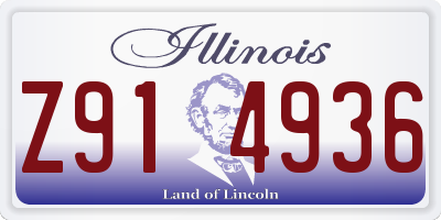 IL license plate Z914936