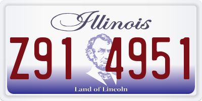 IL license plate Z914951