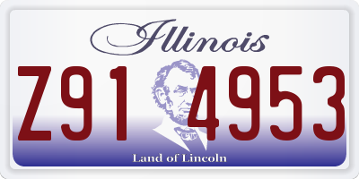 IL license plate Z914953