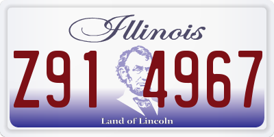 IL license plate Z914967