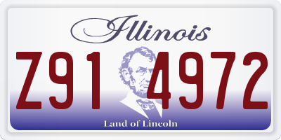 IL license plate Z914972