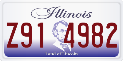 IL license plate Z914982